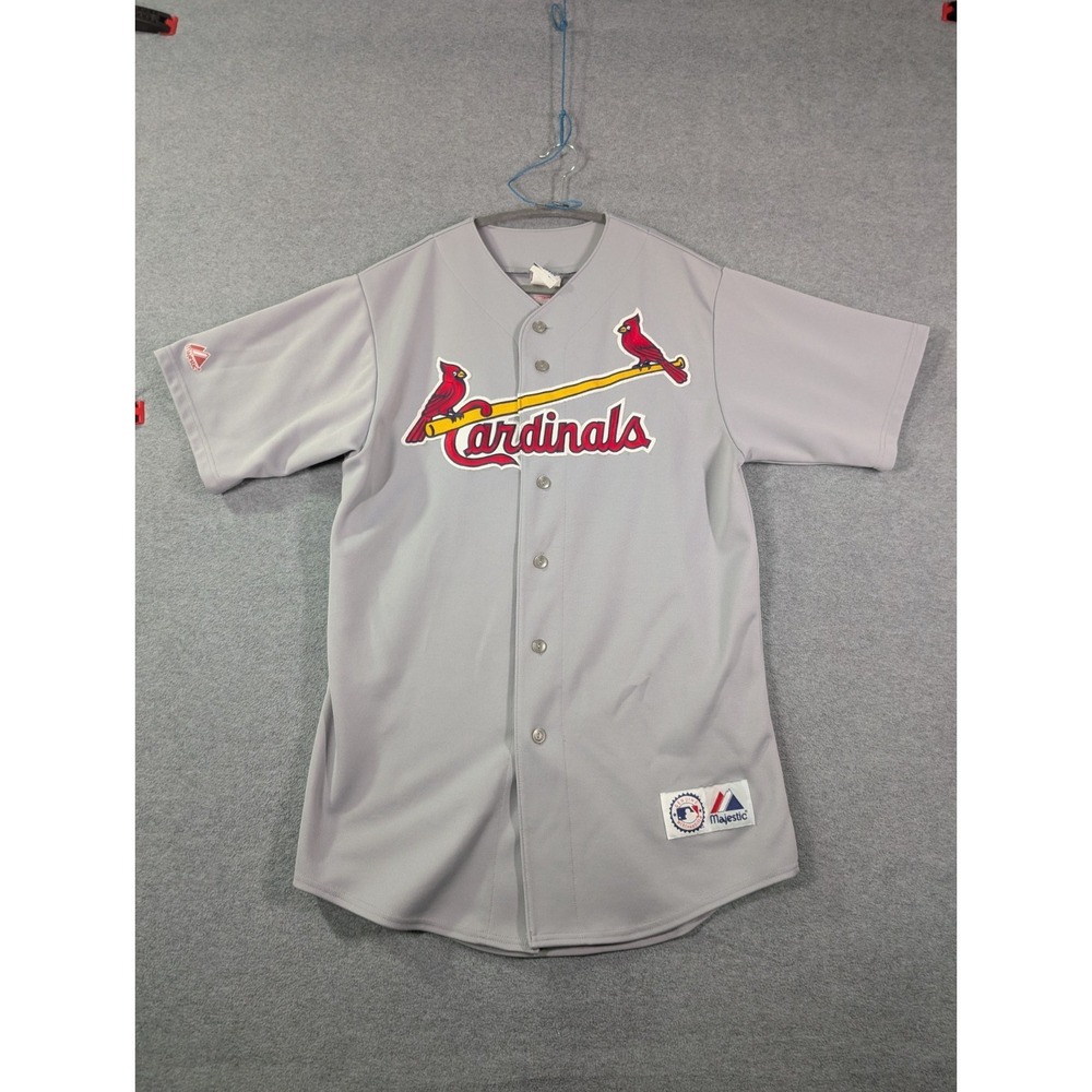 St Louis Cardinals‎ Jim Edmonds #15 Majestic Gray Sewn MLB Jersey Est L